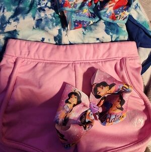 Disney Jasmine Pink Kids Shorts with Bow